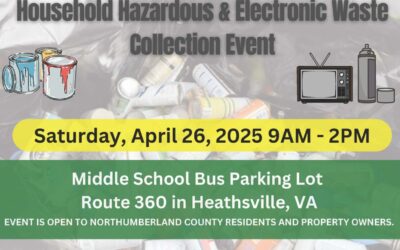 Northumberland County SPRING 2025 HHW/E-Waste Collection Event Returns – April 26
